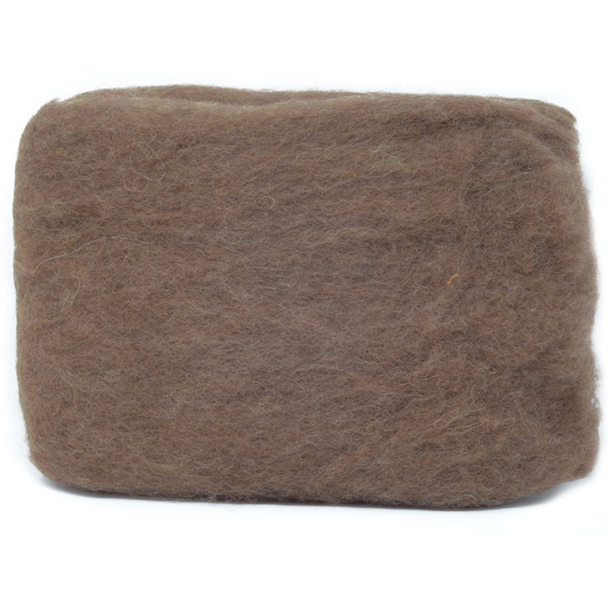 Carded Wool Batt: Mid Brown