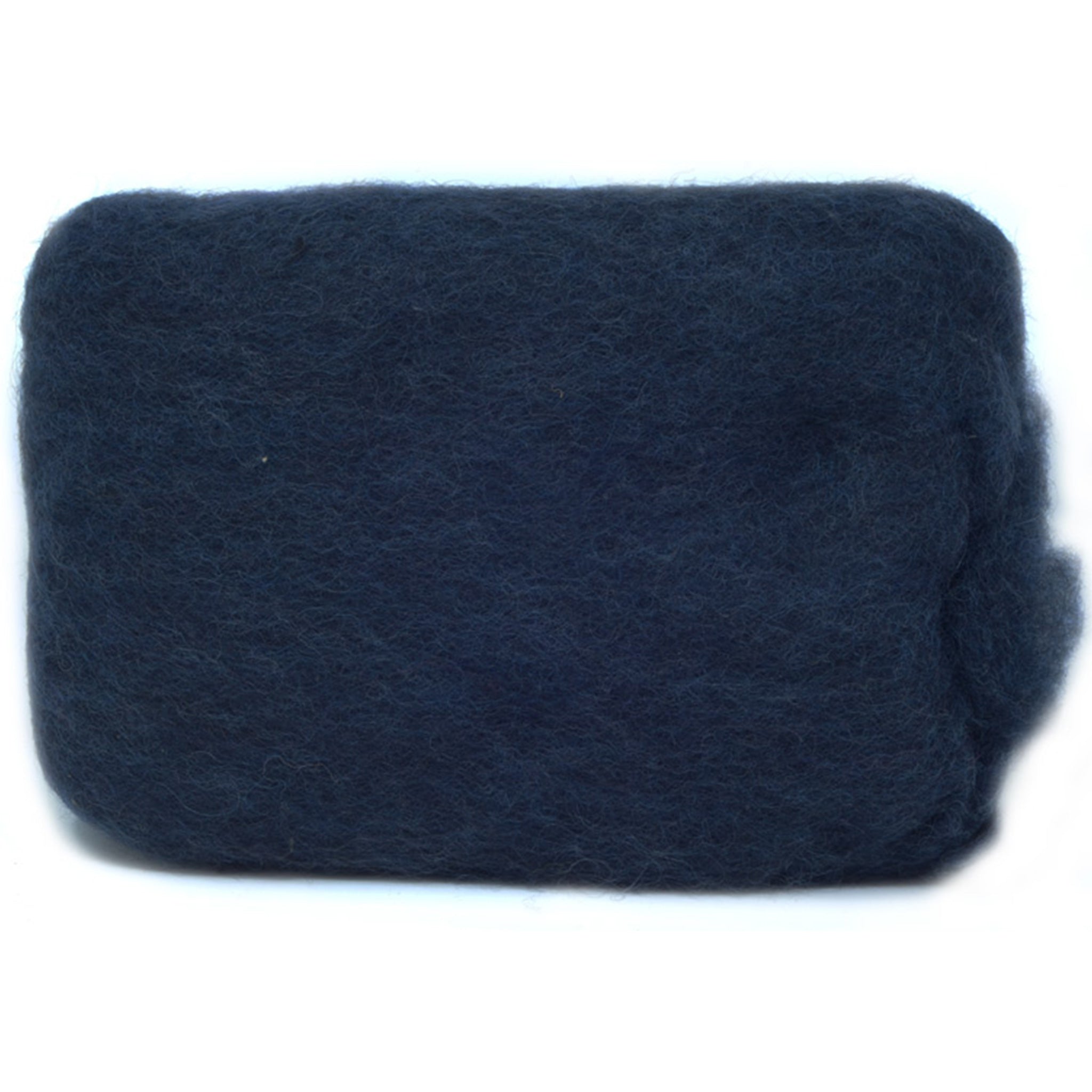 Carded Wool Batt: Deep Blue