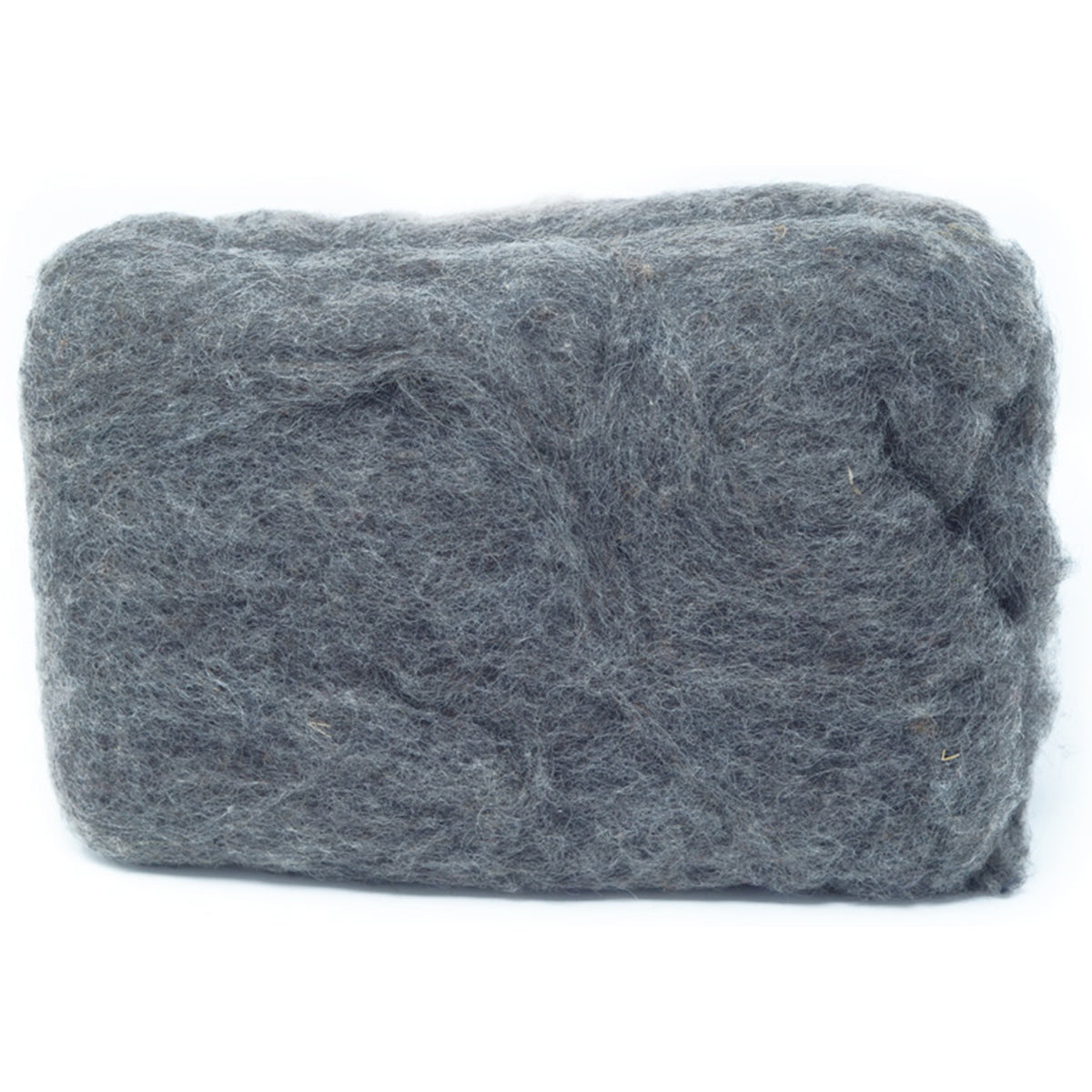 Carded Wool Batt: Mid Grey