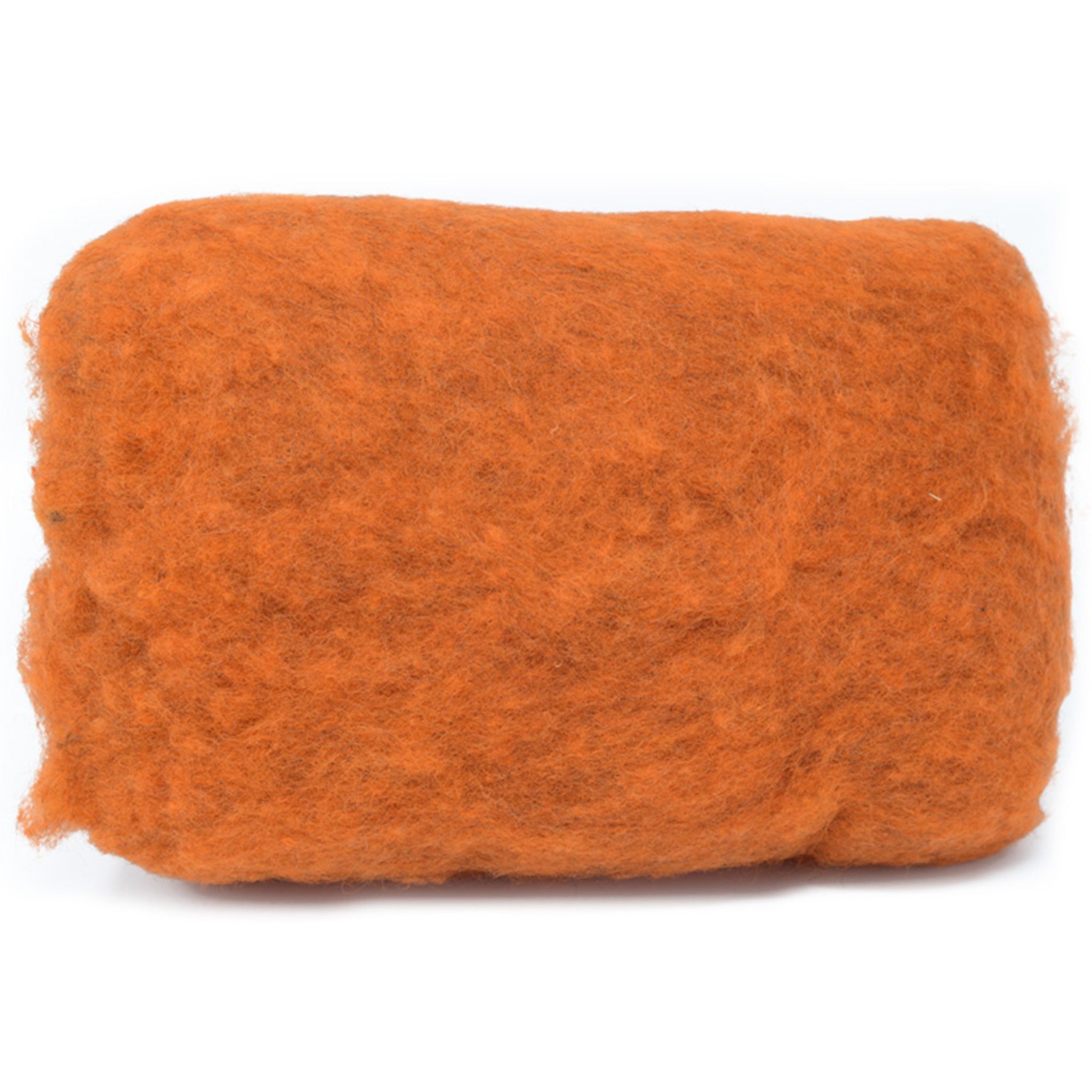 Carded Wool Batt: Burnt Umber