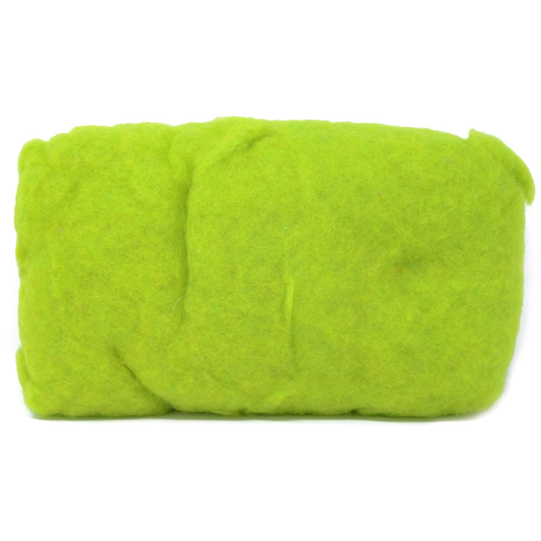 Carded Wool Batt: Lime