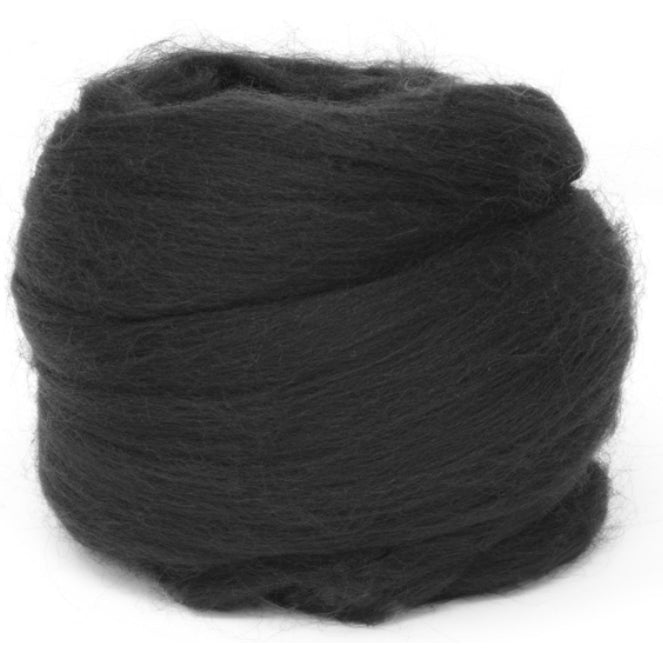 Dyed Corriedale Wool - Black
