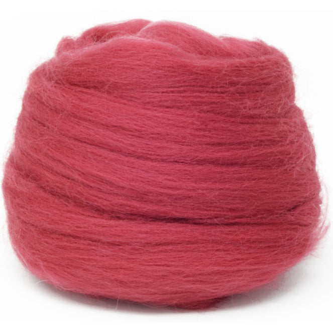 Dyed Corriedale Wool - Red