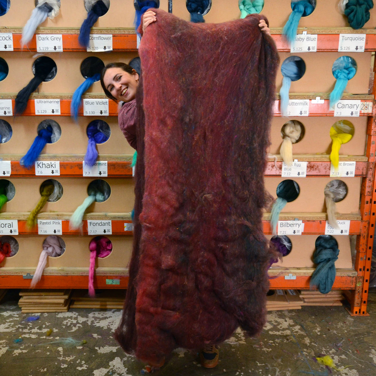 Jumbo Carded Wool Batt: Nimlet