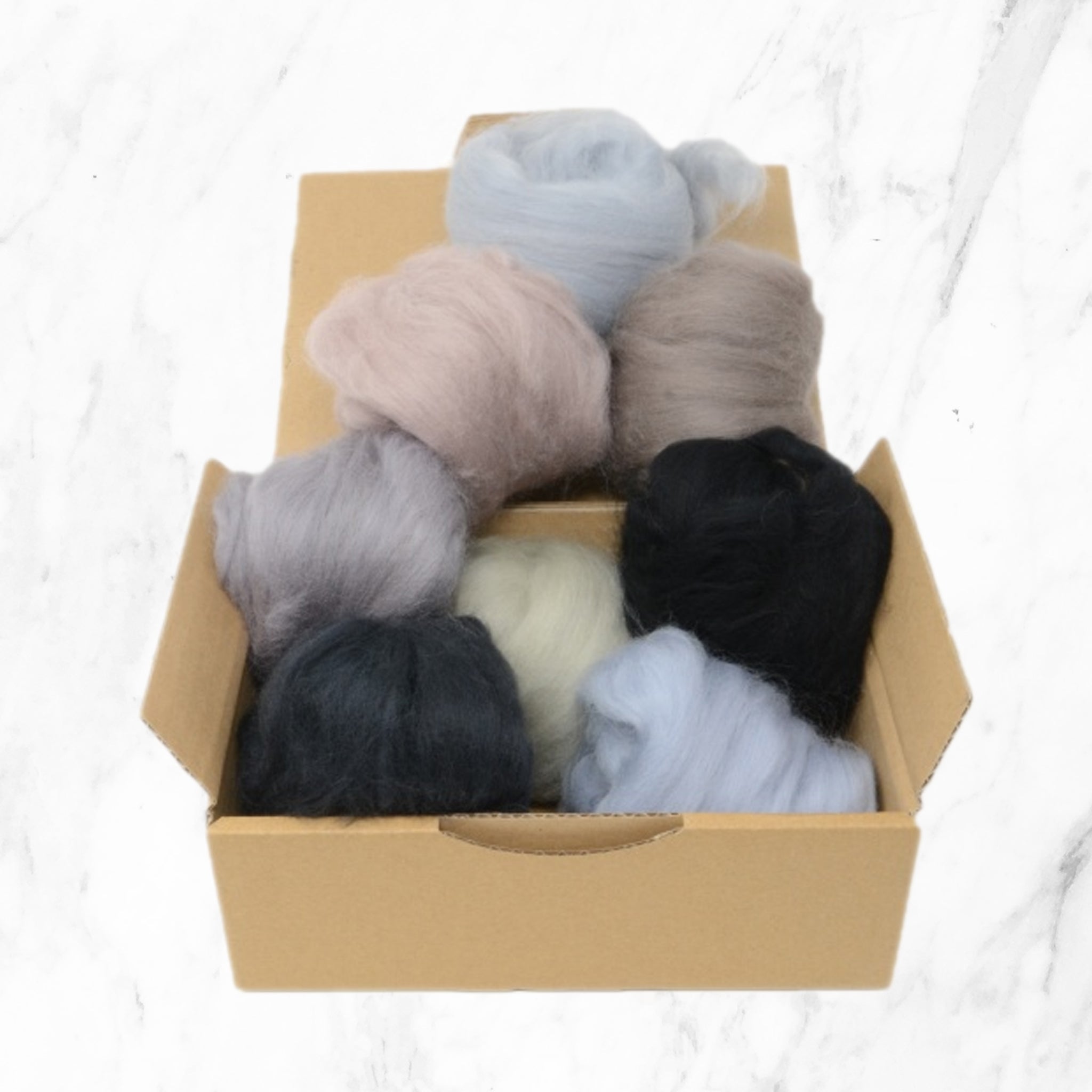 Grey Merino Wool Selection Pack