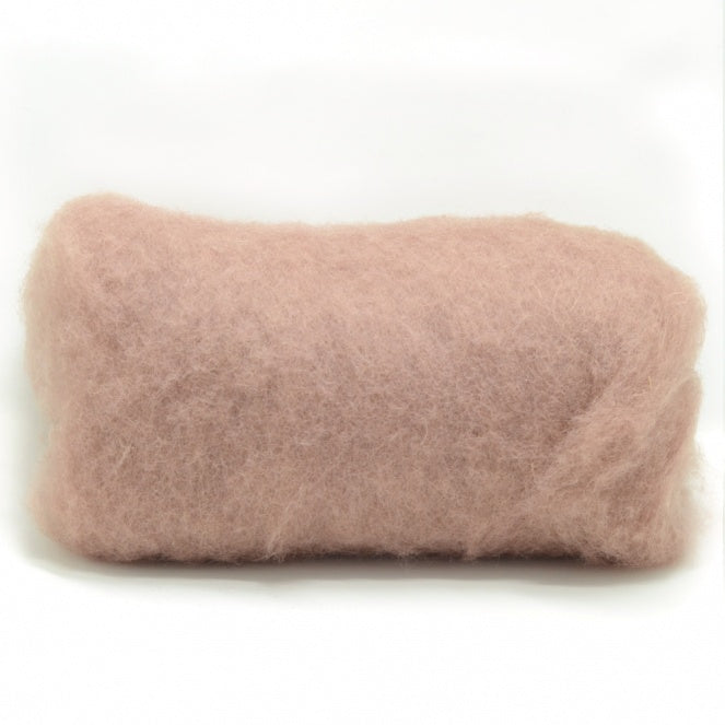 Carded Wool Batt: Antique Rose