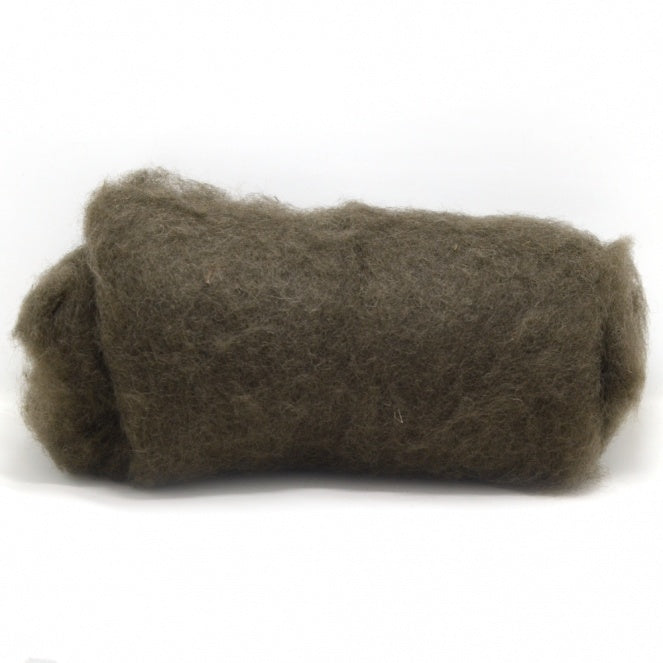 Carded Wool Batt: Black