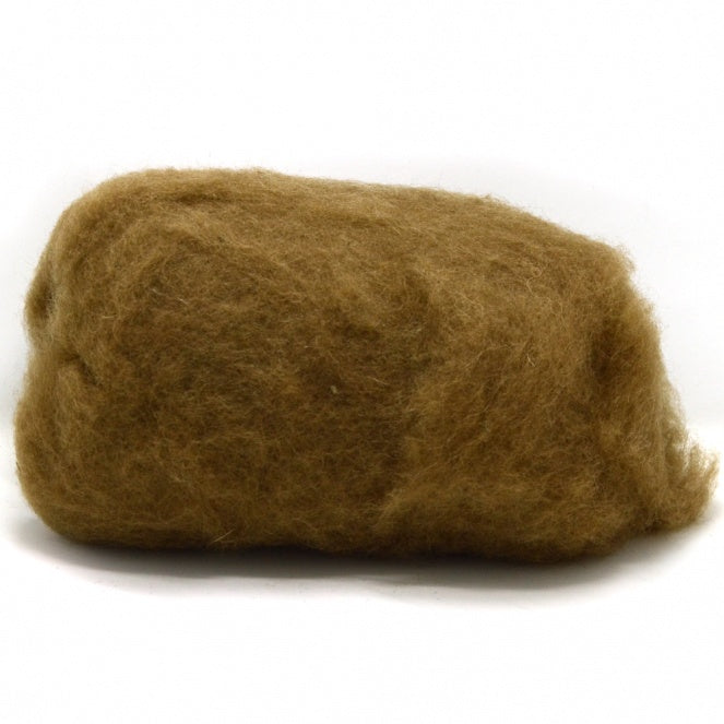 Carded Wool Batt: Nut Brown