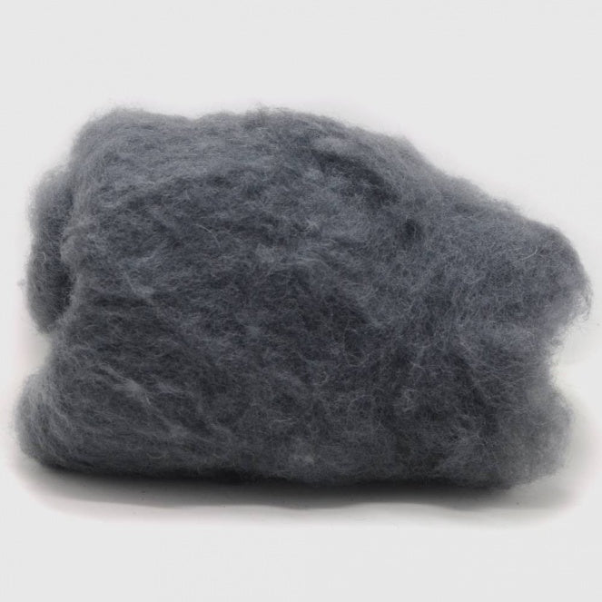 Carded Wool Batt: Slate