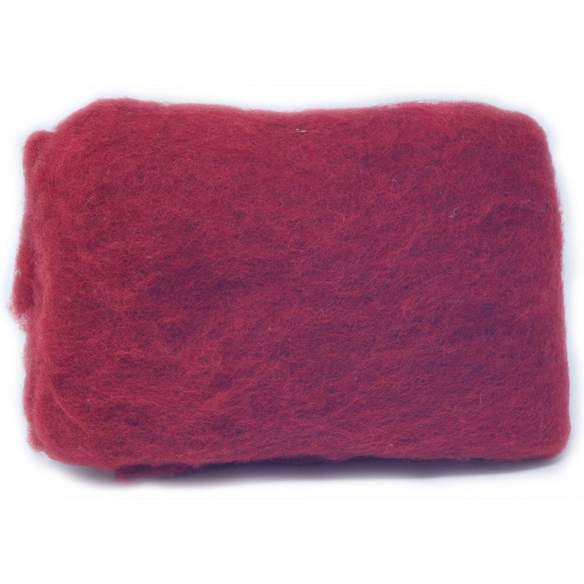 Carded Wool Batt: Ruby