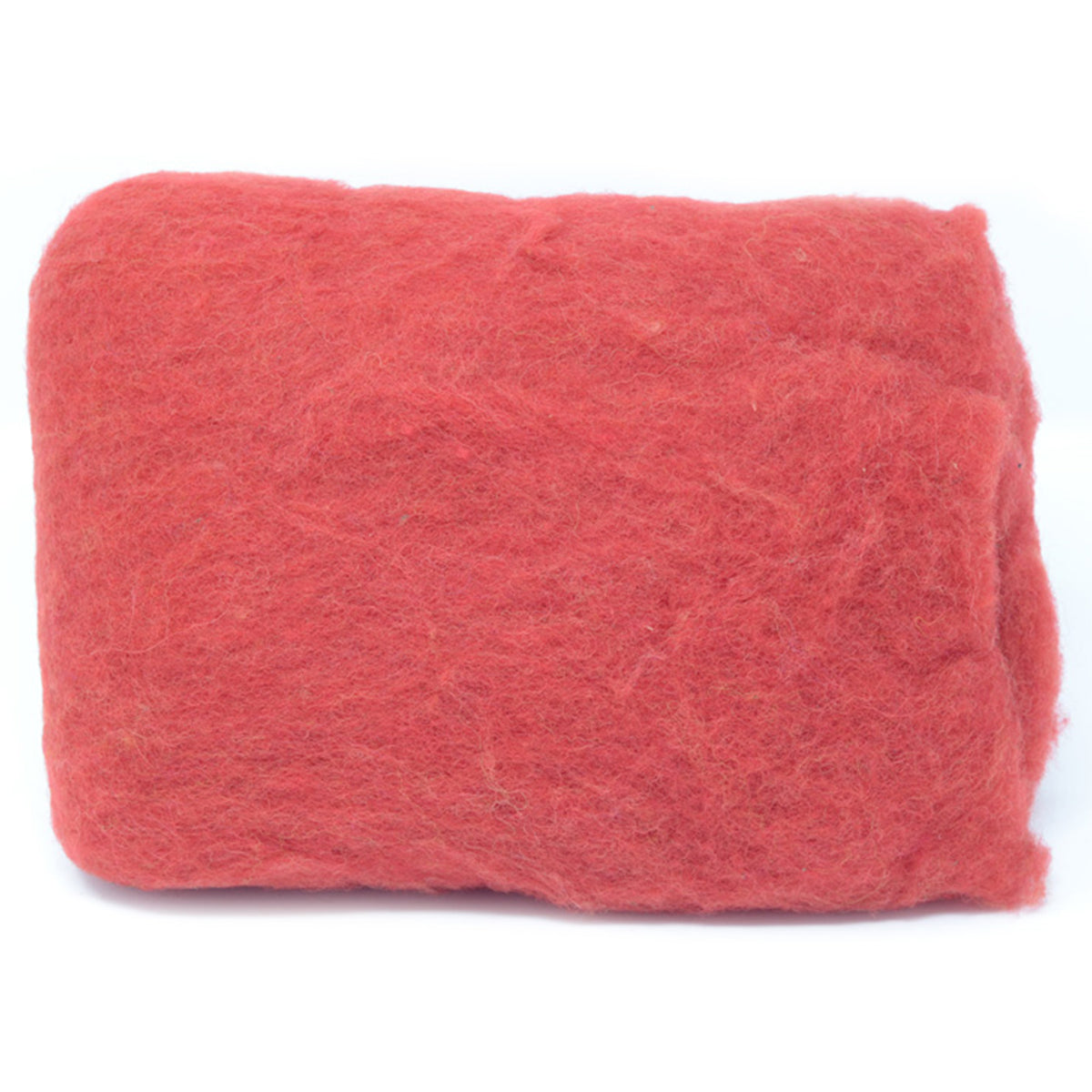 Carded Wool Batt: Rouge
