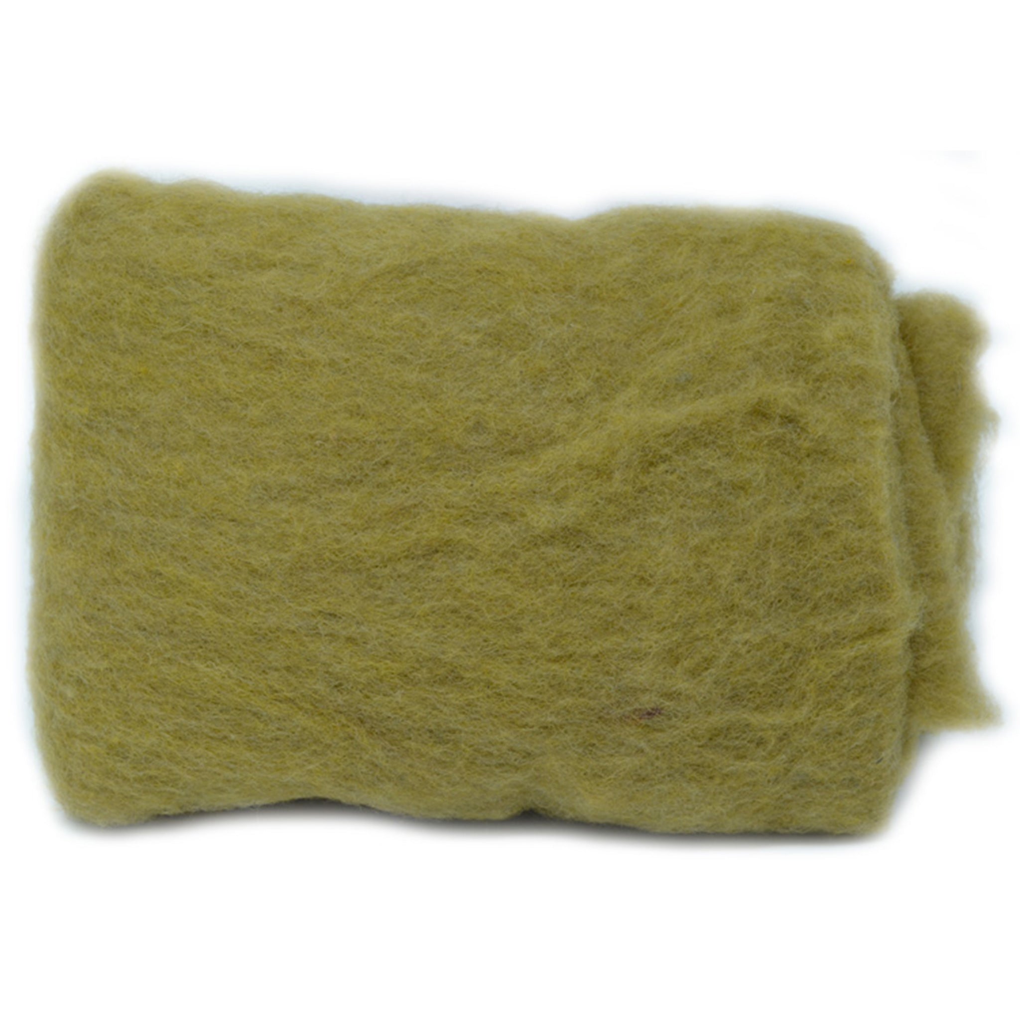 Carded Wool Batt: Moss