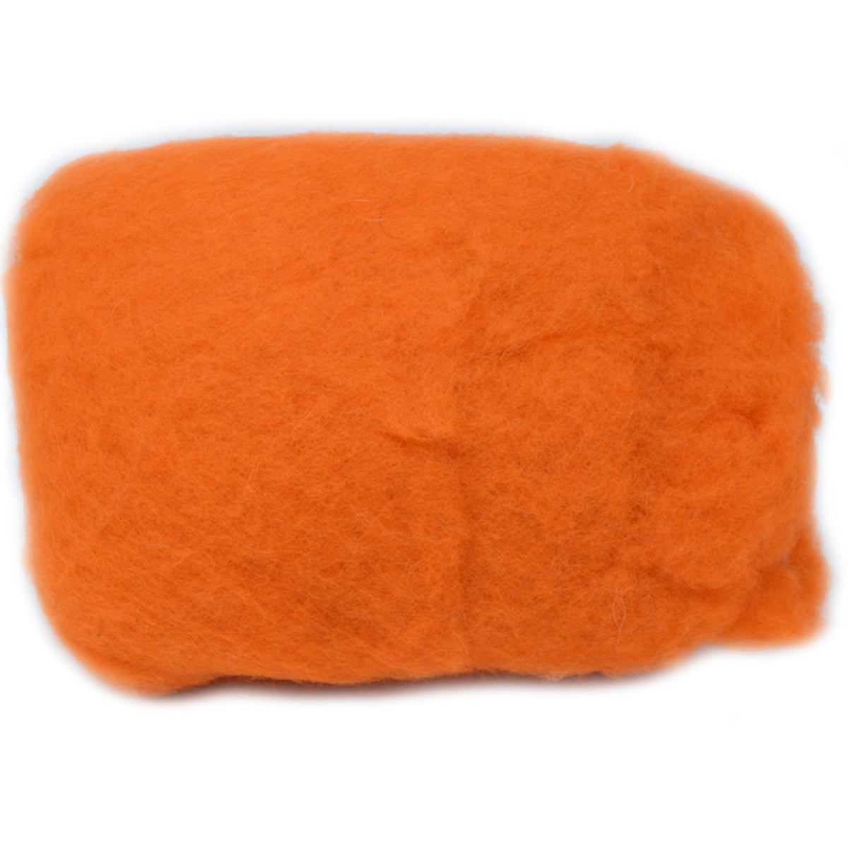 Carded Wool Batt: Orange