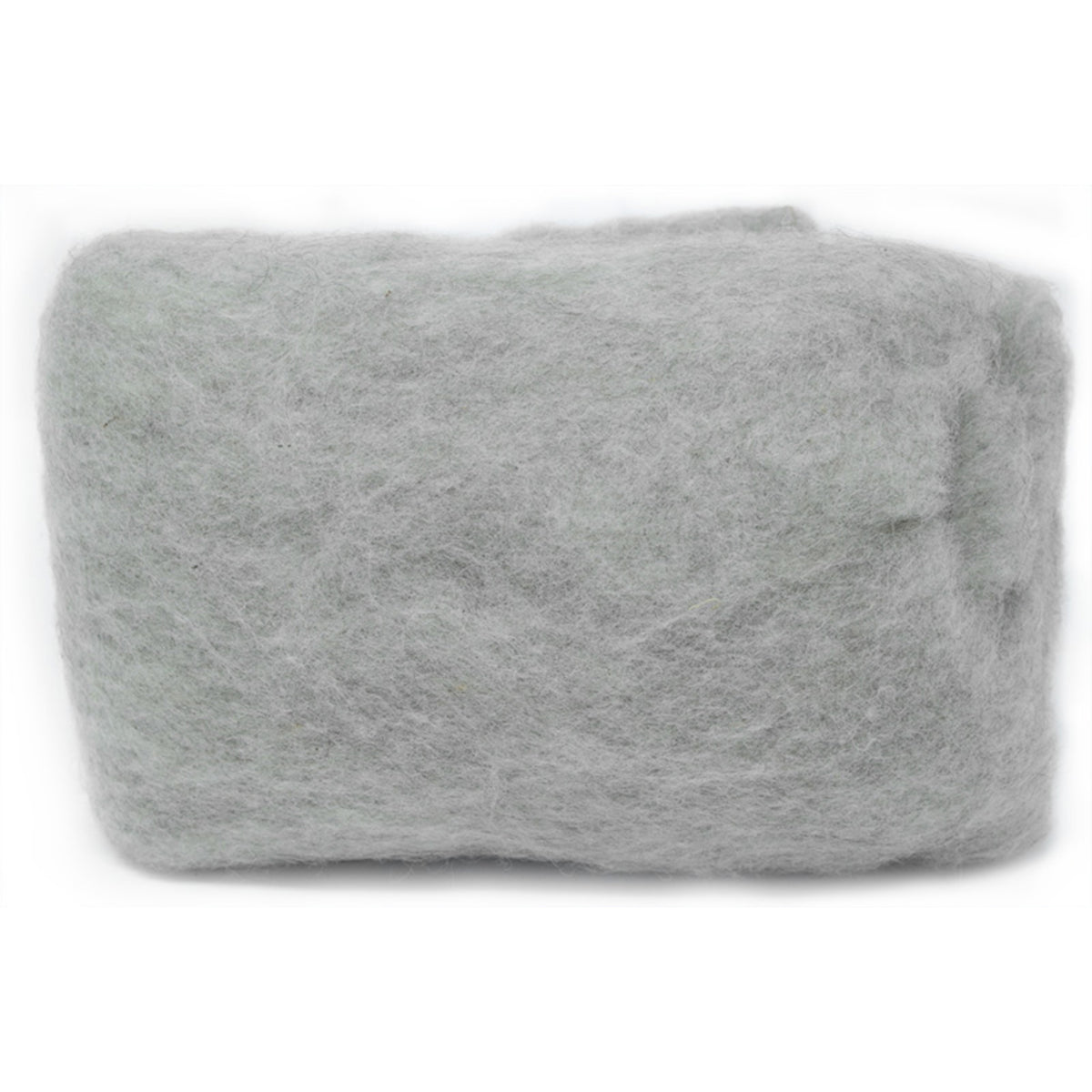 Carded Wool Batt: Light Grey