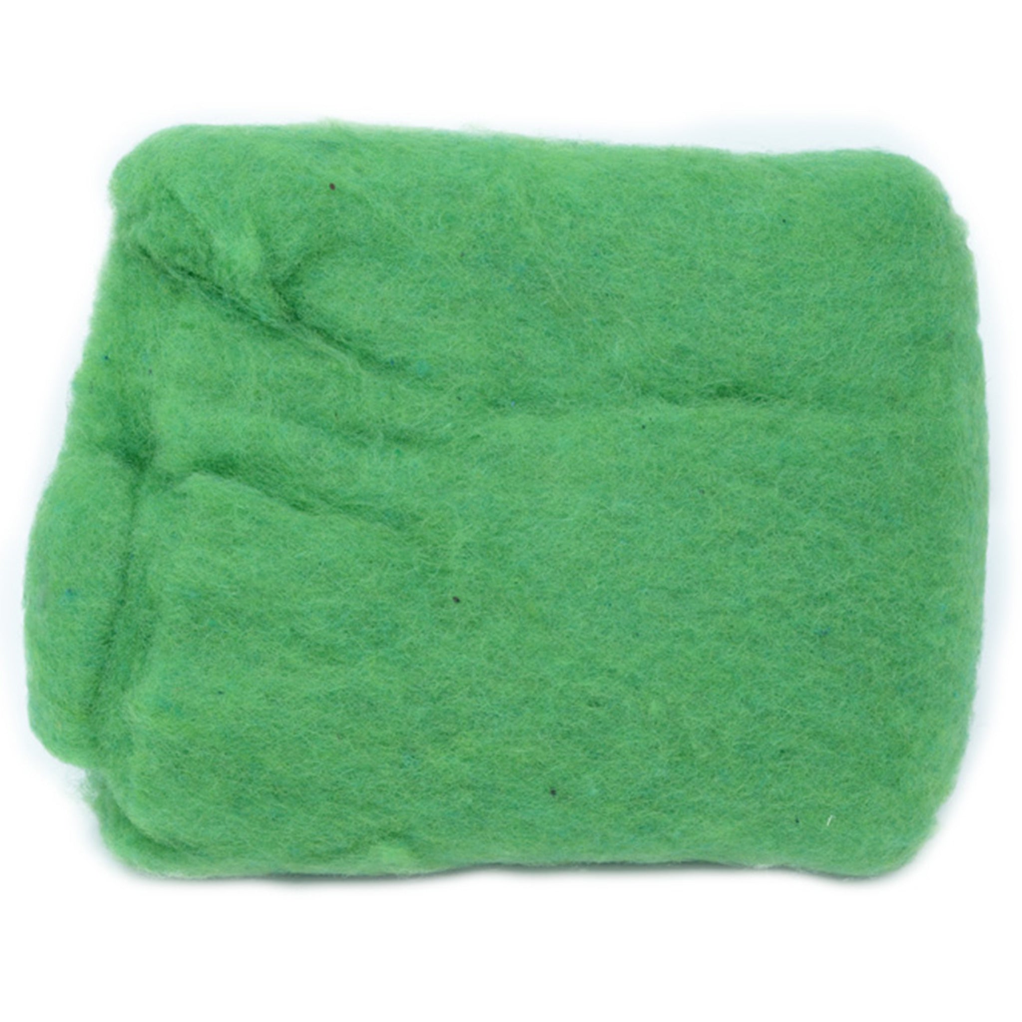 Carded Wool Batt: Pea Green