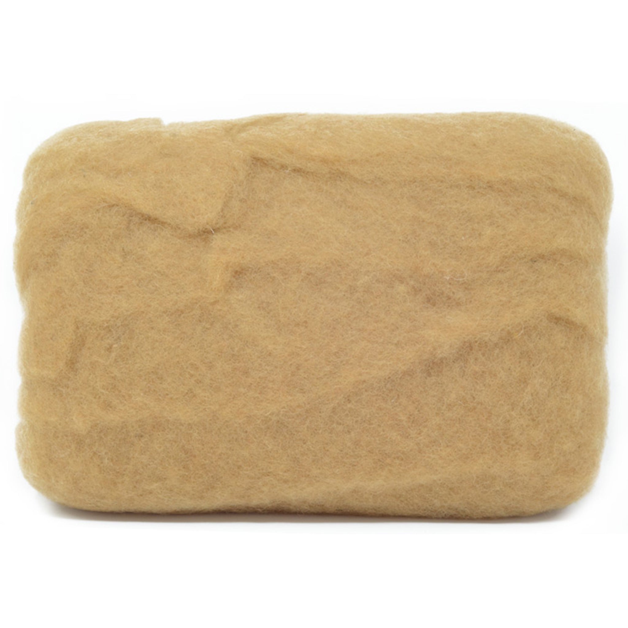 Carded Wool Batt: Biscuit