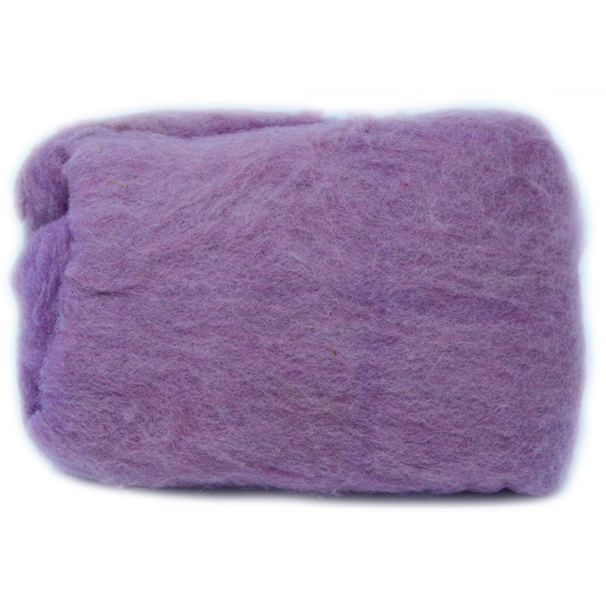 Carded Wool Batt: Lilac