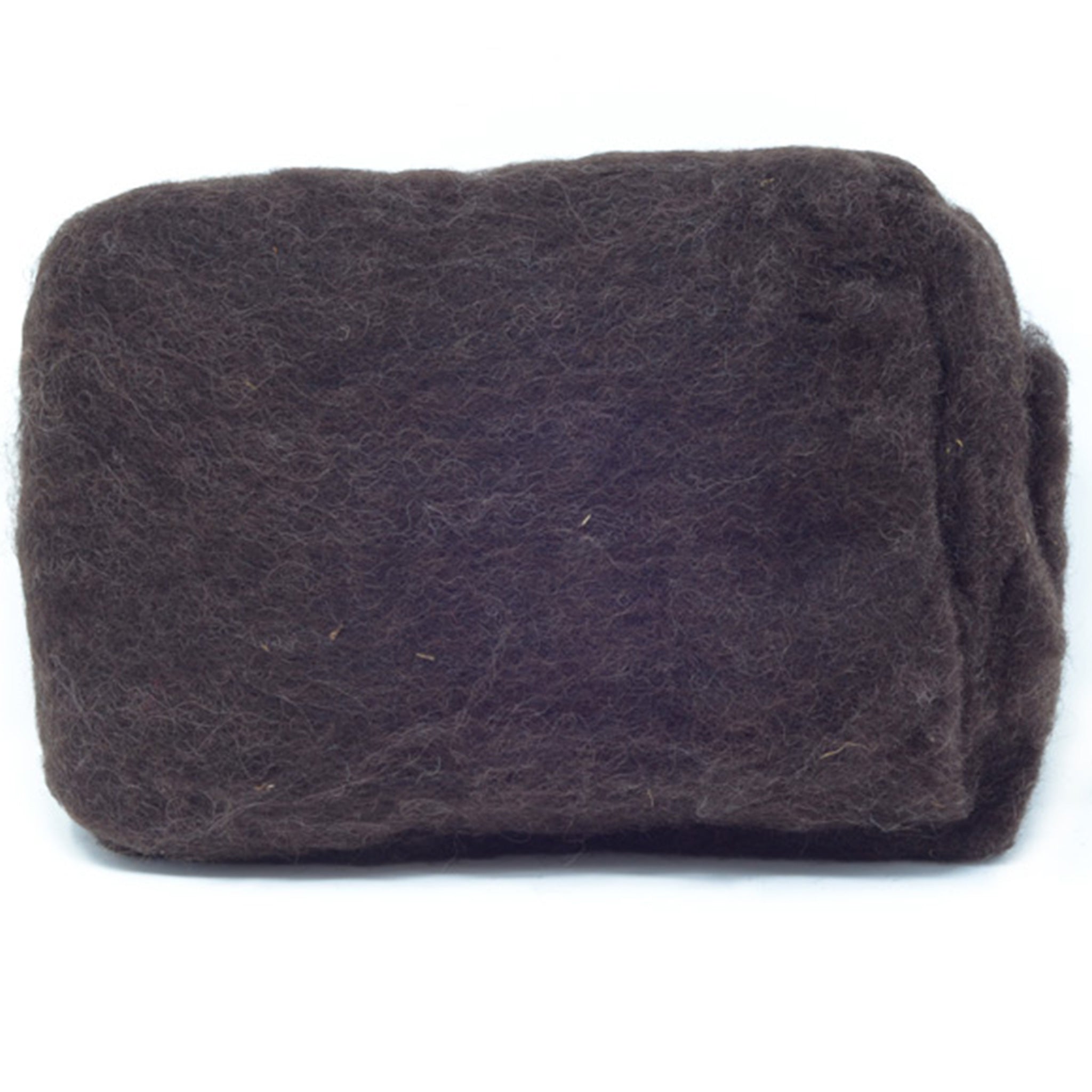 Carded Wool Batt: Dark Brown