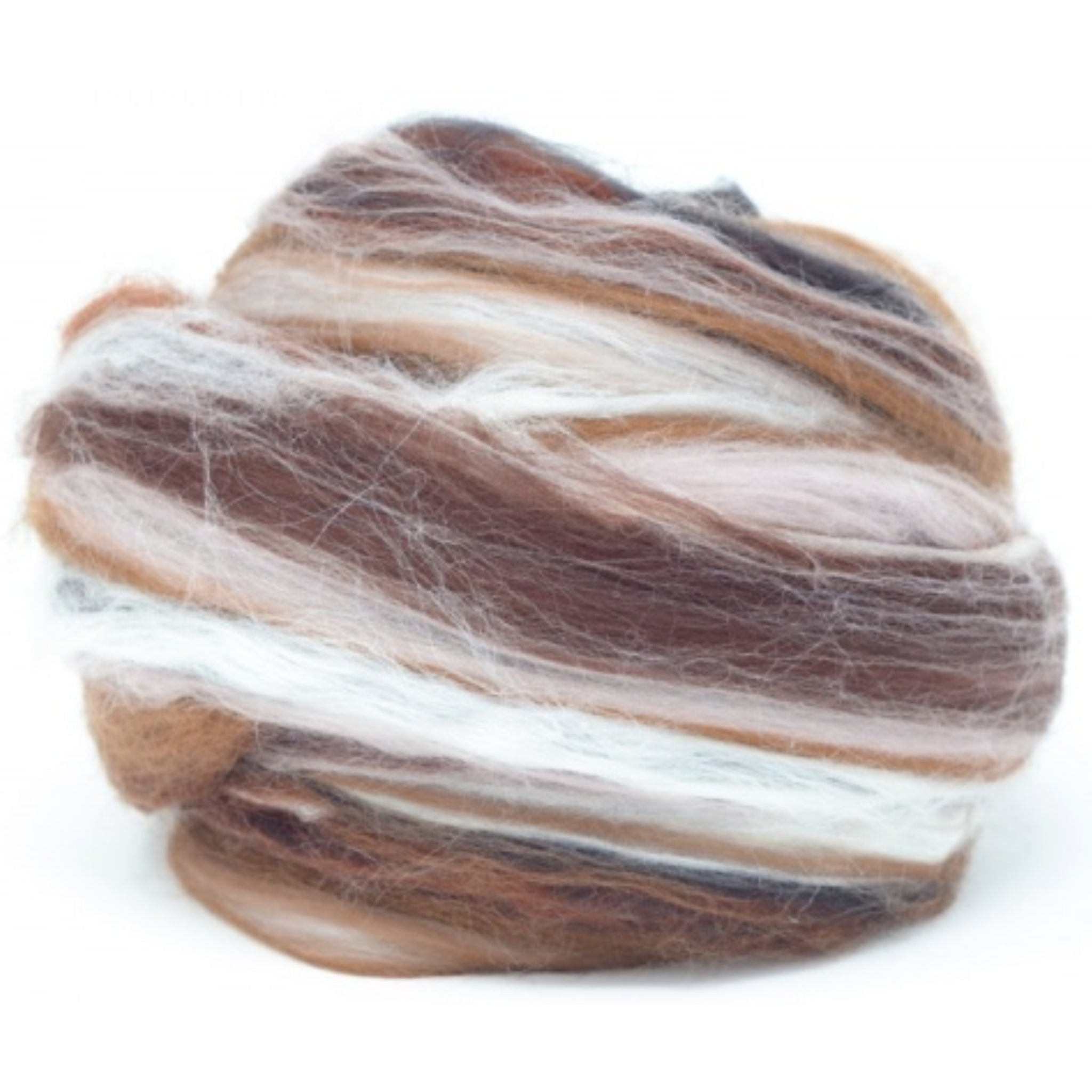 Dyed Merino And Tussah Silk Blend: Brown