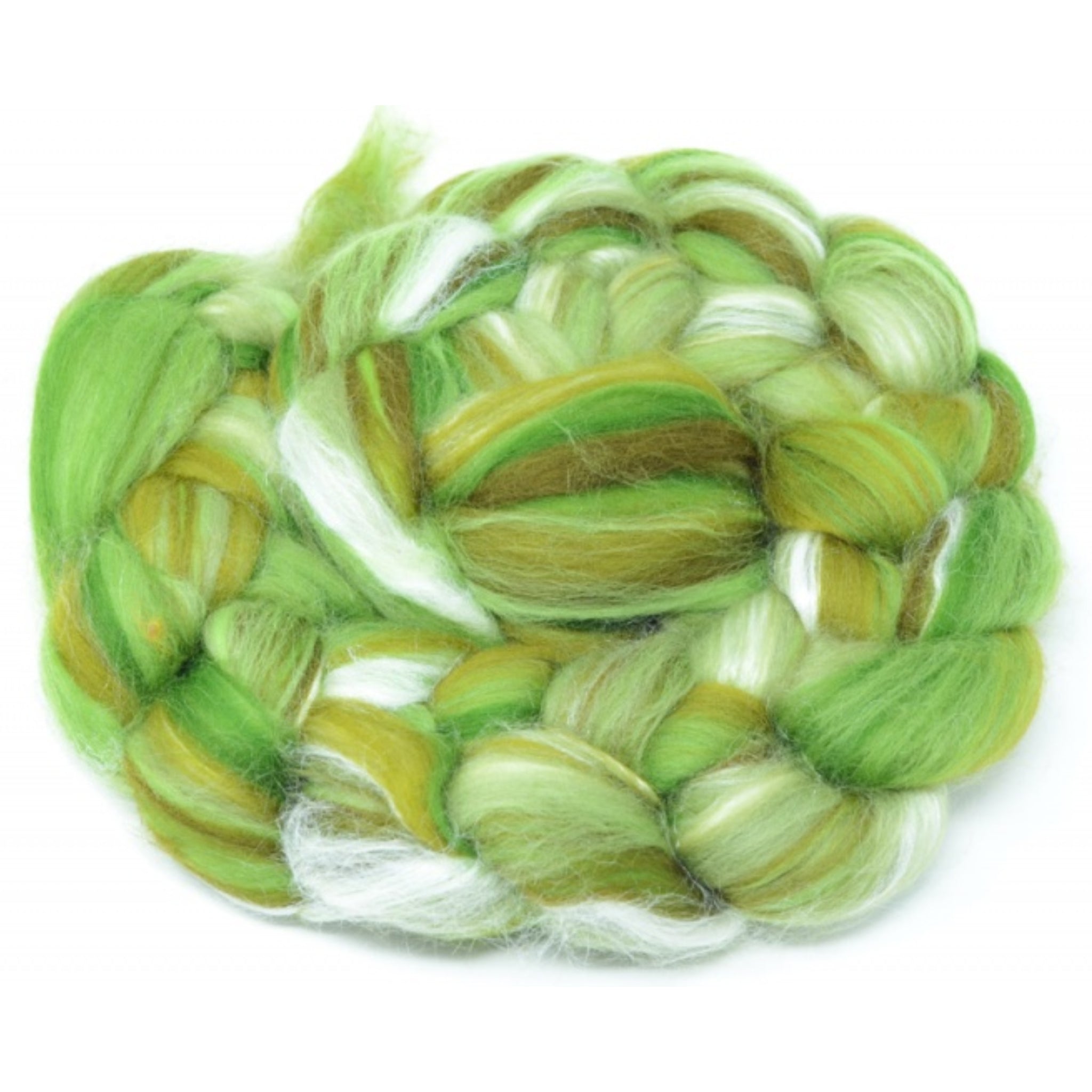 Dyed Merino And Tussah Silk Blend: Green