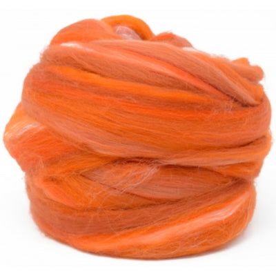 Dyed Merino And Tussah Silk Blend: Orange