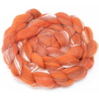 Dyed Merino And Tussah Silk Blend: Orange