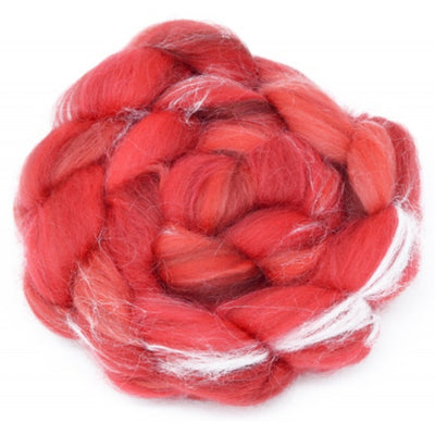 Dyed Merino And Tussah Silk Blend: Red