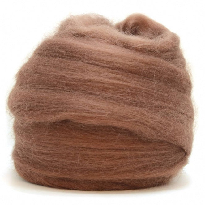 Dyed Corriedale Wool - Brown