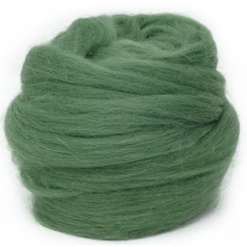 Dyed Corriedale Wool - Green