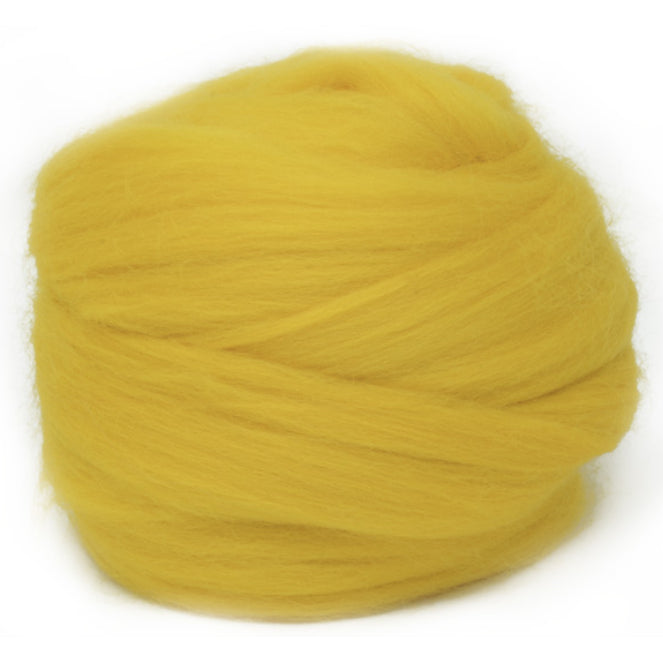 Dyed Corriedale Wool - Yellow