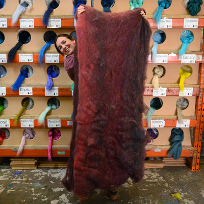 Jumbo Carded Wool Batt: Nimlet