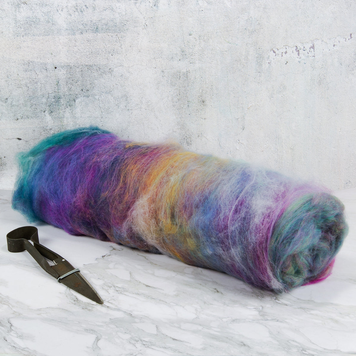 Jumbo Carded Wool Batt: Snowshill