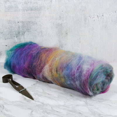 Jumbo Carded Wool Batt: Snowshill