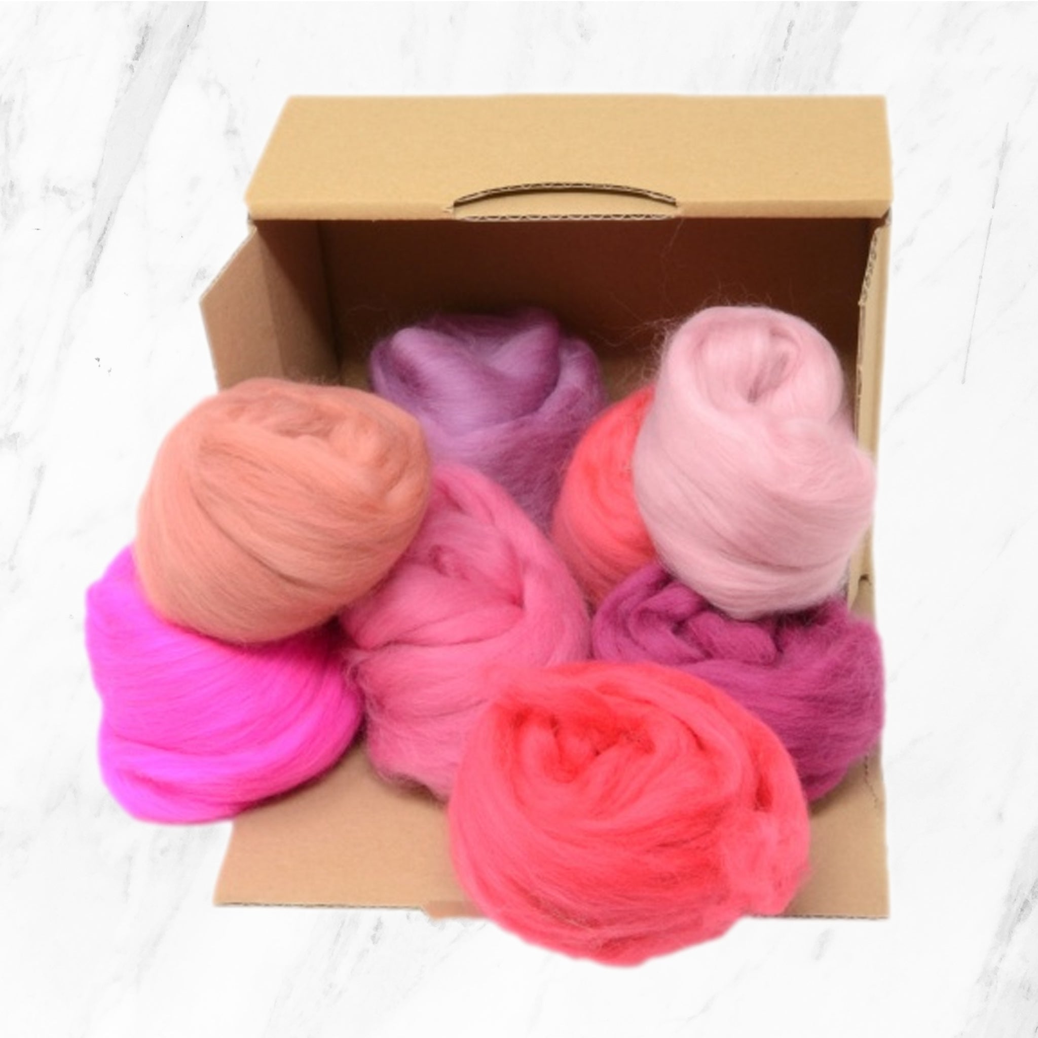 Pink Merino Wool Selection Pack
